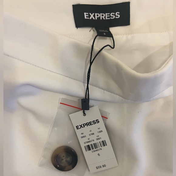 Express High Waisted Button Tab Mini Skirt - Picture 3 of 5